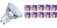 10x GU10 Philips LED žiarovka 4,6W = 50W / teplá farba 2700K / 355 lúmenov