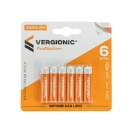 Alkalická batéria Vergionic AAA R3 palice 6 ks