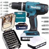 NÁRAZOVÝ VRTÁK Makita 18V ​​HP488D 2x 1,5Ah BITS 31 ks. KUFOR