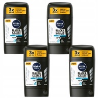 NIVEA MEN Black White pánsky antiperspirant do podpazušia 50 ml x 4