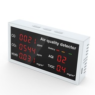 Multifunkčný detektor 5v1 CO CO2 HCHO TVOC AQI