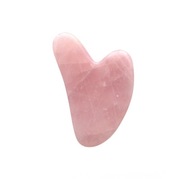 Fluff Gua Sha Stone masáž tváre Stone Rose Quartz