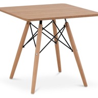 Štvorcový stôl s drevenými univerzálnymi nohami