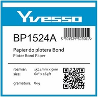 Plotrový kotúčový papier Yvesso Bond 1524x50m 80g