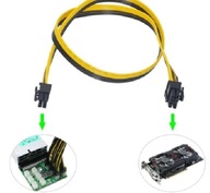 PCI-E GPU 6pin samec na 6+2pin Riser samec kábel