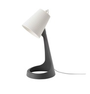 IKEA SVALLET Stolná lampa tmavošedá/biela