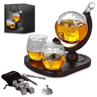 DELUXE whisky set GLOBUS KARAFA + poháre darček k narodeninám 18-99