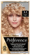 Permanentná farba na vlasy Loreal Preference 8.3 Cannes Light Golden Blonde