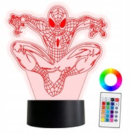 XL LED nočná lampa 3D Spider-Man Spiderman Marvel 16 farieb + diaľkové ovládanie