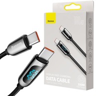 BASEUS USB-C kábel meranie prúdu 5A PD 100W 1m