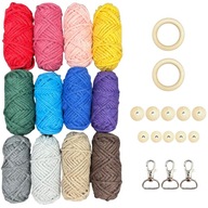 MACRAME SET bavlnená šnúrka 240 m a príslušenstvo