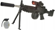 M240 B GUĽOVÁ PUŠKA ASG Opierka nôh LASER + NAVY BLUE