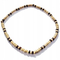 Drevený náhrdelník Surfer Beach Beads Beige Brown