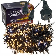 VIANOČNÉ LAMPY 300LED BLESK Iskra TEPLÁ BIELA