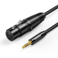 UGREEN AV182 XLR na 3,5 mm AUX jack kábel 1 m (čierny)