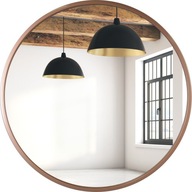 OKRUHÉ ZRKADLO MEDENÉ LESK 70 CM LOFT