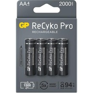 Batérie AA / R6 GP ReCyko Pro Ni-MH 2000mAh, blister so 4 kusmi