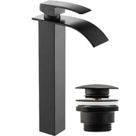 Falcon High Basin Mixer + Black Plug