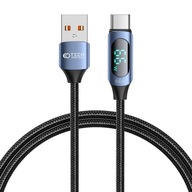 ODOLNÝ KÁBEL USB-C TYP-C 100 cm LED - SUPER RÝCHLE DODÁVKA NAPÁJANIA 66 W