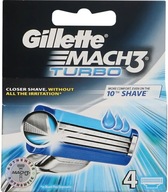 Vložky Gillette pre holiaci strojček Mach 3 Turbo, 4 ks