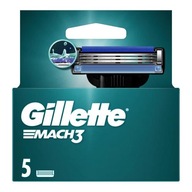 Gillette Mach3 Náhradné čepieľky pre pánske holiace strojčeky, 5 ks.