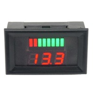 LED voltmeter 12-60V olovená červená batéria