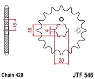 Jt ozubené koleso predné 560 16 Kx 65/80/85 56016 Jt 420 +2