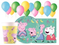 Peppa Set taniere Poháre Obrúsky Narodeniny