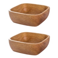 2ks drevené misky Cereal Bowls Fruit Bowl