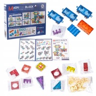 MAGNETICKÉ BLOKOVÉ PUZZLE 75 KUSOV TROJUHOLNÍKY Štvorcové