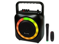 BLUETOOTH REPRODUKTOR USB SD RÁDIO PRENOSNÉ LED KARAOKE MIKROFÓN DIAĽKOVÝ SET