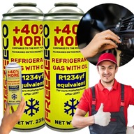 SADA NA DOBÍJANIE KLIMATIZÁCIE V aute GAZ Clima Fix R1234yf 400ml x2f