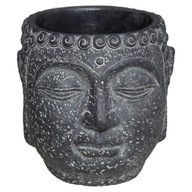 Keramický obal na kvetináč Buddha 17,5 cm antracit