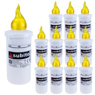 Subito S6 LED sviečka YELLOW set x12