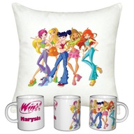 SET WINX KLUBOVÝ HRNČEK + VANKÚŠ + MENO