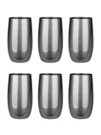 SET 6x VYSOKÉ SKLO 320ml METALLIC GREY