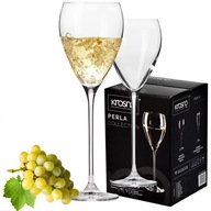 KROSNO poháre 4x 280ml na BIELE červené víno PERLA CRYSTALINE GLAS