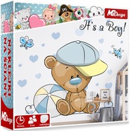 XL Samolepka na stenu BEAR HEARTS 57x49cm