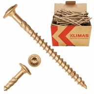 TESÁRSKE SKRUTKY NA DREVO 6x80 TORX TANIERE 100 ks WKCP-06080 KLIMAS