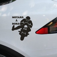 Black Style Auto Vinyl Decal Motorcyclist On