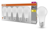 Osram LED žiarovka 8,5W 806lm 2700K teplá biela E27 - 5ks