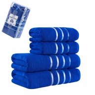 Sada 4 bavlnených uterákov (2x 50x80 a 2x 70x140cm) BALE ROYAL BLUE