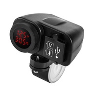 NABÍJAČKA NA MOTORU VOLTMETER TEPLOMER 2x USB 3v1