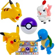 POKEMON GO MEGA SET FIgúriek 5v1 4 FÓRKY + POKEBAL PIKACHU LOPTA