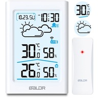 BEZDRÔTOVÁ METEOSTANICA POČASIE HYGROMETER TEPLOMER HODINY SENZORA