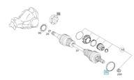 Krúžok ABS zadný Mercedes C-KL W204 E W211 W212