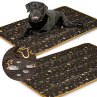 Dog Bed Mat Posteľ Waterproof Bones Gold 100x70 cm