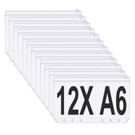 12X VLOŽKA RUKÁVA BINDER A6 ZAPÍNANIE NA Zips