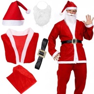 SANTA CLAUS VELUR OUTFIT ŠATY KOSTÝM PREMIUM SET