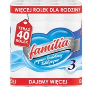 Toaletný papier Familia 3 vrstvy biely 40 kotúčov